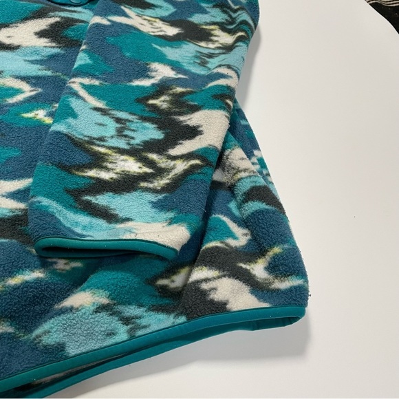 Patagonia Vintage Small Synchilla Trout Tales Elwha Blue Snap-T Fleece - Picture 11 of 15